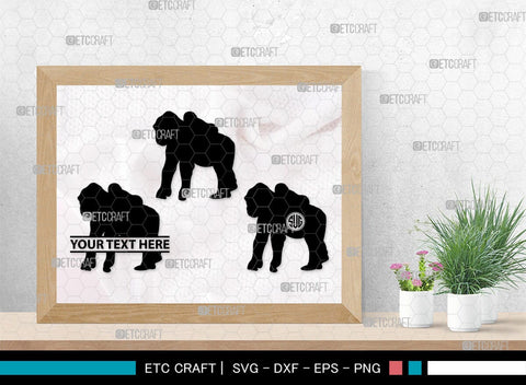 Gorillas Monogram, Gorilla Silhouette, Gorilla SVG, King Kong Gorilla Svg, Fierce Gorilla Svg, Ape Svg, SB00273 SVG ETC Craft 