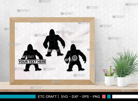 Gorillas Monogram, Gorilla Silhouette, Gorilla SVG, King Kong Gorilla Svg, Fierce Gorilla Svg, Ape Svg, SB00273 SVG ETC Craft 