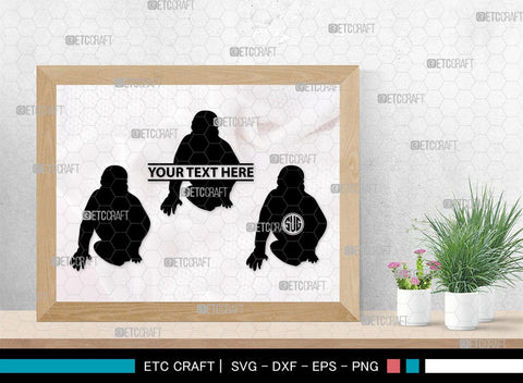 Gorillas Monogram, Gorilla Silhouette, Gorilla SVG, King Kong Gorilla Svg, Fierce Gorilla Svg, Ape Svg, SB00273 SVG ETC Craft 
