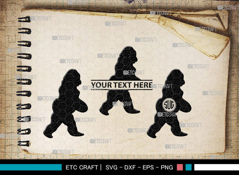 Gorillas Monogram, Gorilla Silhouette, Gorilla SVG, King Kong Gorilla Svg, Fierce Gorilla Svg, Ape Svg, SB00273 SVG ETC Craft 