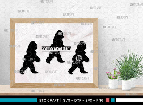 Gorillas Monogram, Gorilla Silhouette, Gorilla SVG, King Kong Gorilla Svg, Fierce Gorilla Svg, Ape Svg, SB00273 SVG ETC Craft 