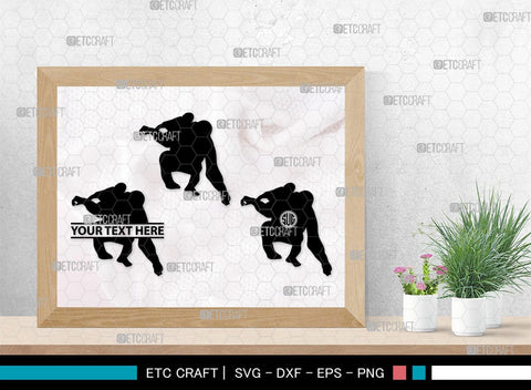 Gorillas Monogram, Gorilla Silhouette, Gorilla SVG, King Kong Gorilla Svg, Fierce Gorilla Svg, Ape Svg, SB00273 SVG ETC Craft 