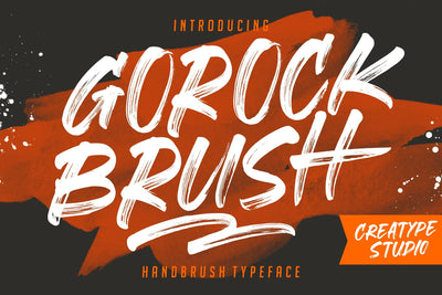 Gorock Brush Typeface Font Creatype Studio 