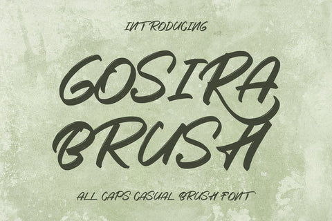 Gosira Brush Font Font Kotak Kuning Studio 