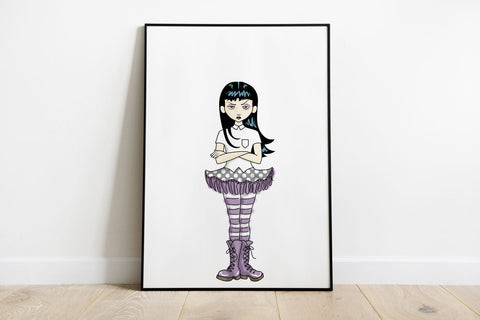 Goth Girl for All Seasons Printable Sublimation PNG Sublimation Risa Rocks It 