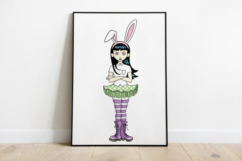 Goth Girl for All Seasons Printable Sublimation PNG Sublimation Risa Rocks It 