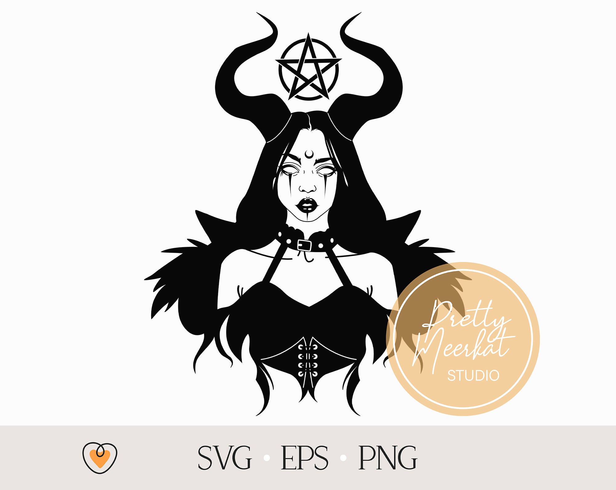 Goth svg, Witch svg, Gothic girl svg, Pagan svg, png files - So Fontsy