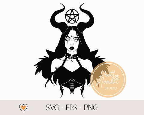 Goth svg, Witch svg, Gothic girl svg, Pagan svg, png files SVG Pretty Meerkat 