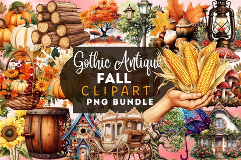 Gothic Antique Fall Sublimation Bundle Sublimation Regulrcrative 