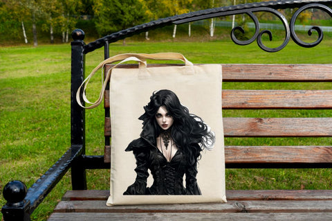 Gothic Fashion Girl Clipart White Sublimation Regulrcrative 