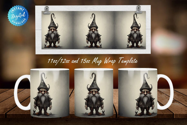 Gothic Gnome 11, 12 & 15 Oz Mug Sublimation Sublimation Regulrcrative 