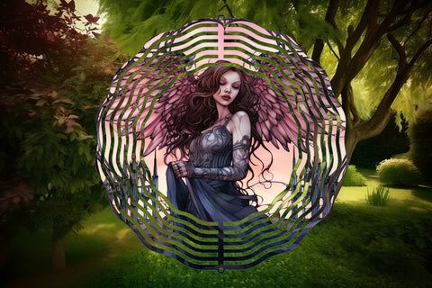 Gothic Halloween Wind Spinner Bundle: Stained Glass Designs Sublimation OrangeBrushStudio 