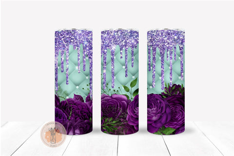 Gothic Rose Skinny Tumbler Wrap Halloween Sublimation Design Sublimation OrangeBrushStudio 