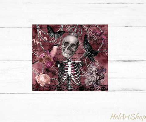 Gothic Tumbler PNG, Horror SKINNY TUMBLER Png Sublimation _HelArtShop_ 