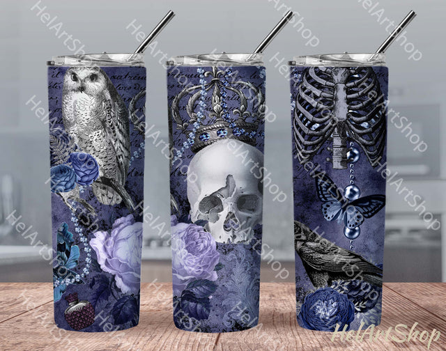 Gothic Tumbler PNG, Witch SKINNY TUMBLER Png Sublimation _HelArtShop_ 