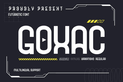 Goxac | Futuristic Font Font twinletter 