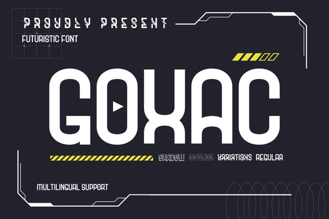 Goxac | Futuristic Font Font twinletter 