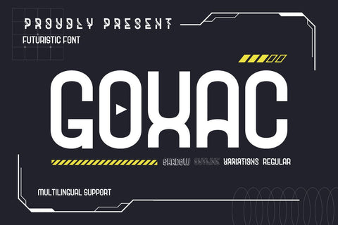Goxac | Futuristic Font Font twinletter 