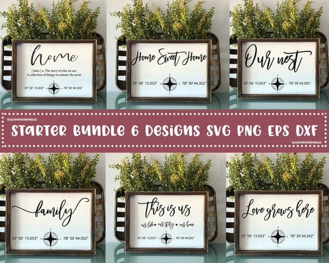 GPS Coordinate home svg signs, funny digital home signs svg, diy home signs, home sweet home svg Latitude and Longitude Coordinates Sign svg SVG WildOakSVG 