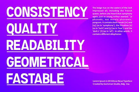 GR Altosa Font Garisman Studio 