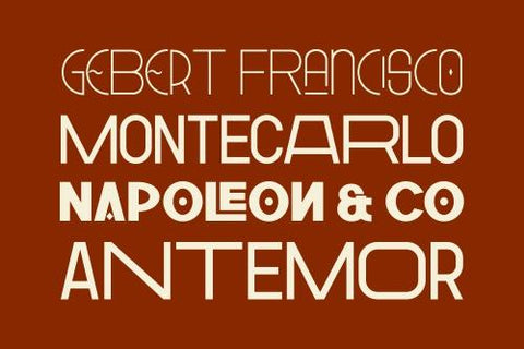 GR Milesons – Artdeco Typeface Font Garisman Studio 