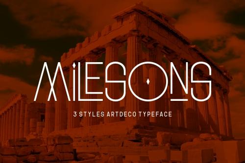 GR Milesons – Artdeco Typeface Font Garisman Studio 