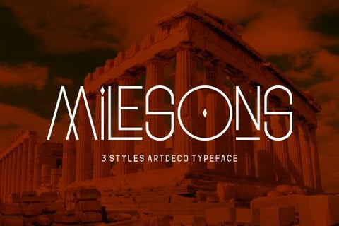GR Milesons – Artdeco Typeface Font Garisman Studio 