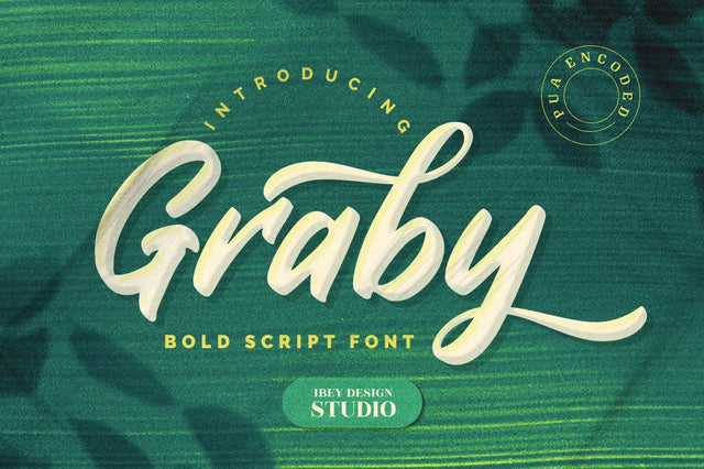 Graby - Bold Script Font Font Ibey Design 