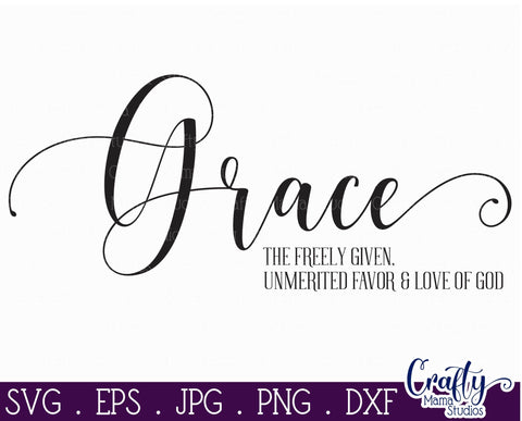 Grace Svg, Farmhouse Svg, Christian Home Sign, God's Grace SVG Crafty Mama Studios 