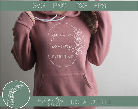 Grace Wins Every Time Religious SVG SVG Linden Valley Designs 