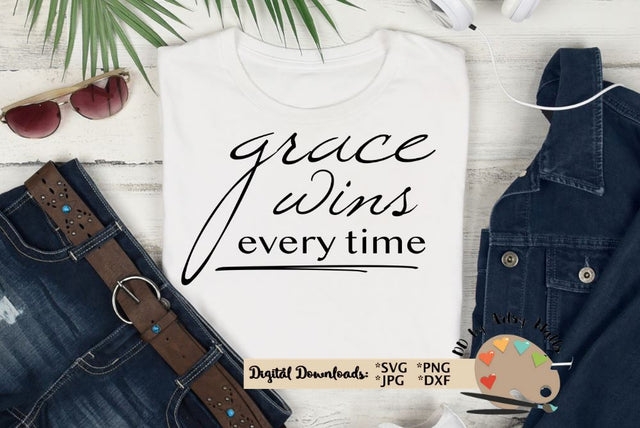 Grace wins every time svg - His grace is enough - Christian Faith svg - God's grace shirt svg SVG The Artsy Spot 