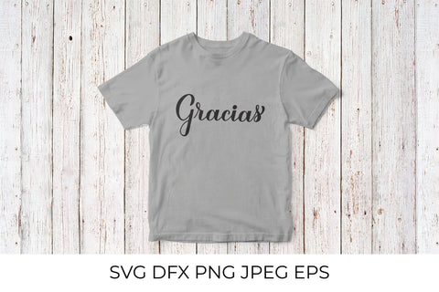 Gracias. Thank you calligraphy hand lettering in Spanish SVG SVG LaBelezoka 