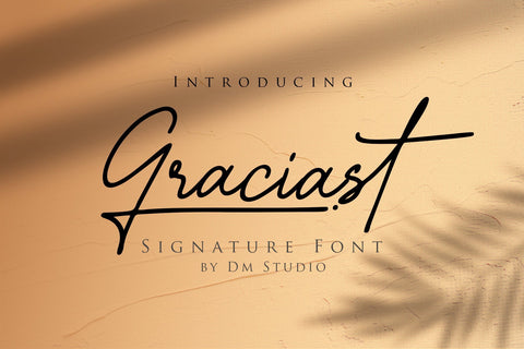 Graciast - Signature Font Font Dm Letter Studio 