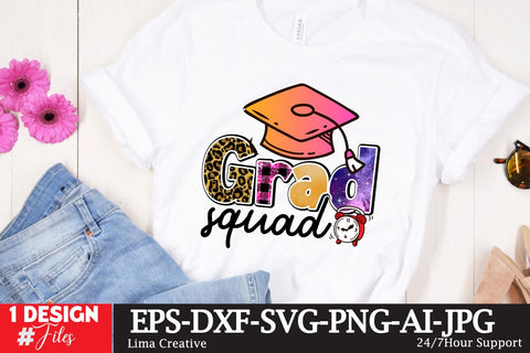 Grad Squad Sublimation PNG Design, Graduation SVG Design, Graduation T-shirt DEsign, Graduation Retro ,Graduation Clip Art, Sublimation Insomnia Std 