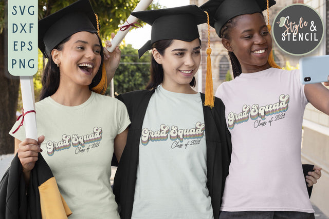 Grad Squad SVG | Senior | Graduation SVG Style and Stencil 