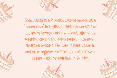 Gräddtårta Font Cotton White Studio 