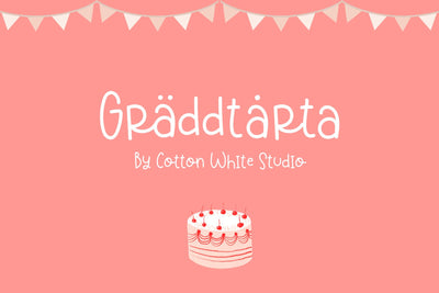 Gräddtårta Font Cotton White Studio 