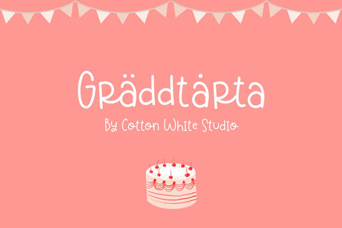 Gräddtårta Font Cotton White Studio 