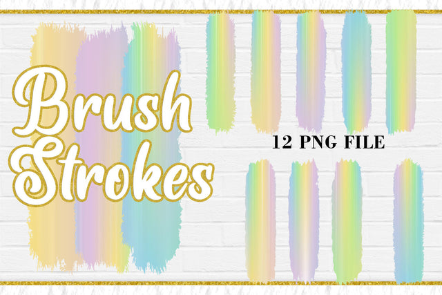 Gradient color Brush Strokes, PNG Sublimation Design Sublimation artnoy 