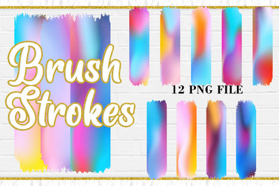 Gradient Pastel color Brush Strokes, PNG Sublimation Design Sublimation artnoy 