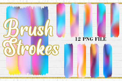 Gradient Pastel color Brush Strokes, PNG Sublimation Design Sublimation artnoy 