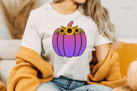 Gradient Pumpkin Sunflower SVG Sublimation Regulrcrative 