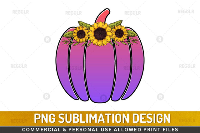 Gradient Pumpkin Sunflower SVG Sublimation Regulrcrative 