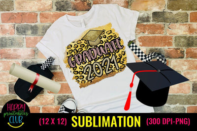 Graduate 2021 Sublimation- Graduation Sublimation PNG Sublimation Happy Printables Club 