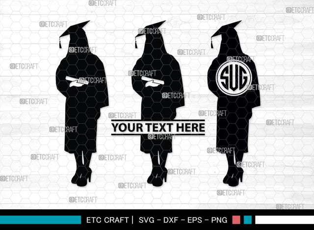 Graduate Monogram, Graduate Silhouette, Graduate SVG, Graduation Svg, Graduation Cap Svg, Hat Svg, Graduation man Svg, SB00440 SVG ETC Craft 