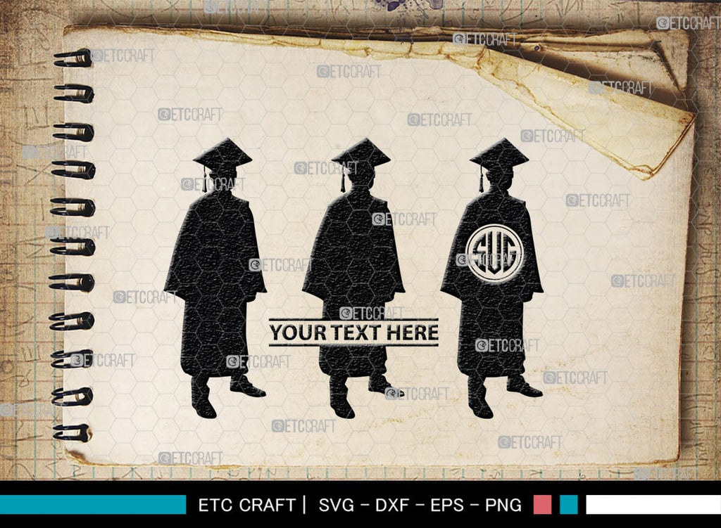 Graduate Monogram, Graduate Silhouette, Graduate SVG, Graduation Svg ...