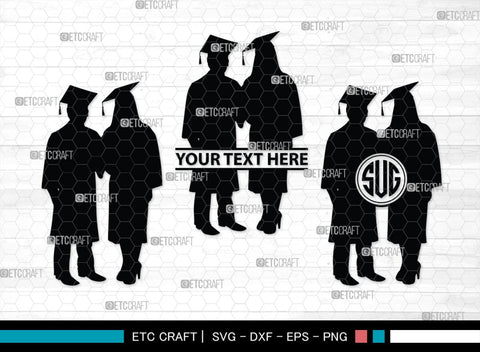 Graduate Monogram, Graduate Silhouette, Graduate SVG, Graduation Svg, Graduation Cap Svg, Hat Svg, Graduation man Svg, SB00440 SVG ETC Craft 