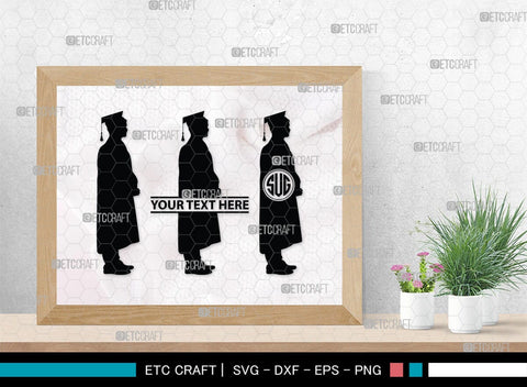 Graduate Monogram, Graduate Silhouette, Graduate SVG, Graduation Svg, Graduation Cap Svg, Hat Svg, Graduation man Svg, SB00440 SVG ETC Craft 