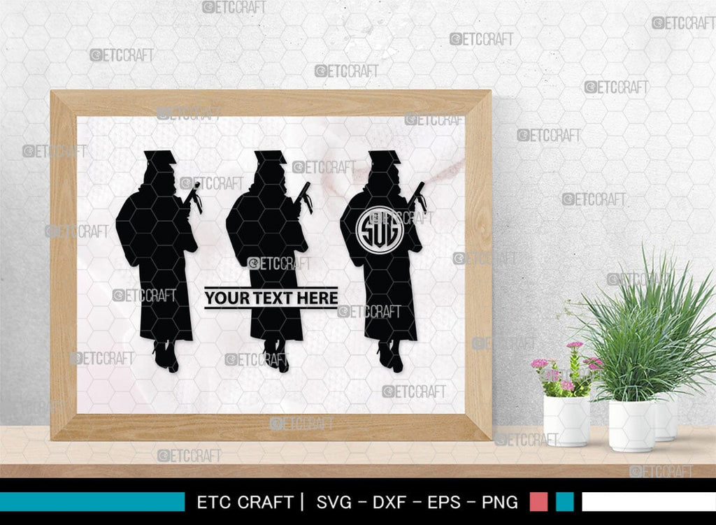 Graduate Monogram, Graduate Silhouette, Graduate SVG, Graduation Svg ...