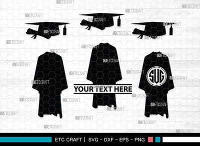 Graduate Monogram, Graduate Silhouette, Graduate SVG, Graduation Svg, Graduation Cap Svg, Hat Svg, Graduation man Svg, SB00440 SVG ETC Craft 